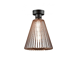 ceiling luminaire WIRO 1.0 CONE CEILING SURF E27 IP20, rust 