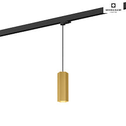 Apparecchio a sospensione trifase HEXO ON TRACK 2.0 - PAR16 angolare, breve, con adattatore GU10 IP20, oro dimmerabile