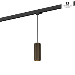 Apparecchio a sospensione trifase HEXO ON TRACK 2.0 - PAR16 angolare, breve, con adattatore GU10 IP20, bronzo dimmerabile