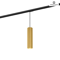 Pendant luminaire HEXO 3.0 PAR16 for 1-phase tracks, GU10 max. 12W, gold