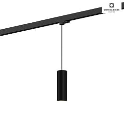 3-Phasen Pendelleuchte RAY on track 2.0 - PAR16, 20cm / 250cm, zylindrisch, GU10 max. 12W, inkl. Adapter, mattschwarz