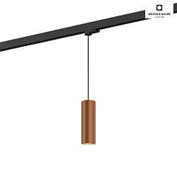 3-Phasen Pendelleuchte RAY on track 2.0 - PAR16, 20cm / 250cm, zylindrisch, GU10 max. 12W, inkl. Adapter, kupfer