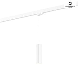 3-Phasen Pendelleuchte RAY on track 2.0 - PAR16, 20cm / 250cm, zylindrisch, GU10 max. 12W, inkl. Adapter, mattwei