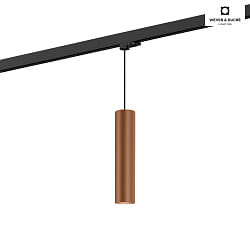 Apparecchio a sospensione trifase RAY ON TRACK 3.0 - PAR16 cilindrico, lang, con adattatore GU10 IP20, rame dimmerabile
