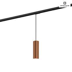 Pendant luminaire RAY 2.0 PAR 16 for 1-phase tracks, GU10 max. 12W, copper