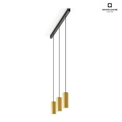 Pendant luminaire HEXO MULTI 2.0 PAR16, GU10 max. 12W, without canopy, gold