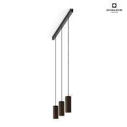 Pendant luminaire HEXO MULTI 2.0 PAR16, GU10 max. 12W, without canopy, bronze