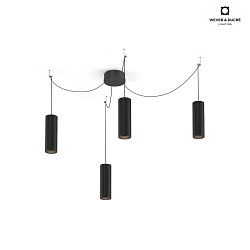 Pendant luminaire RAY MULTI 2.0 PAR16, GU10 max. 12W, black