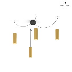 Pendant luminaire RAY MULTI 2.0 PAR16, GU10 max. 12W, gold