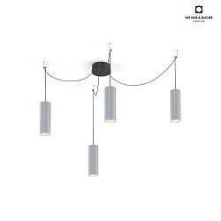 Pendant luminaire RAY MULTI 2.0 PAR16, GU10 max. 12W, aluminum