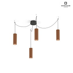 Pendant luminaire RAY MULTI 2.0 PAR16, GU10 max. 12W, copper