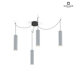 Pendant luminaire RAY MULTI 3.0 PAR16, GU10 max. 12W, aluminum