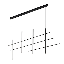 pendant luminaire NET CEILING SUSP 4.0 IP20, black matt dimmable