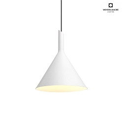 Design Pendant luminaire SHIEK 3.0,  25.2cm, E27 max. 20W, dimmable, white