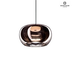 LED Design Pendant luminaire WETRO 3.0,  30cm, 11W 1850-2800K, CRi >90, dimmable, glass, copper