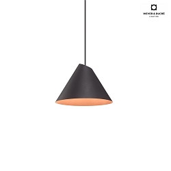 LED Design-Pendelleuchte SHIEK 1.0,  17cm, 11W 1800-2850K, CRi >90, dim-to-warm, schwarz-kupfer