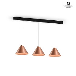 Luminaire  suspension SHIEK 2.0 Dim-To-Warm IP20, cuivre gradable