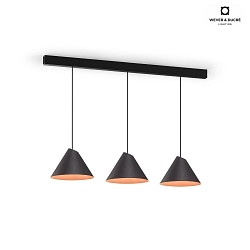 Luminaire  suspension SHIEK 2.0 Dim-To-Warm IP20, cuivre, noir gradable