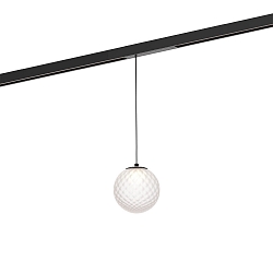LED Pendant luminaire SOLLI ON TRACK for STREX SYSTEM 48V, 5W 3000K, CRi >90, DALI dimmable, glass, frosted diamond
