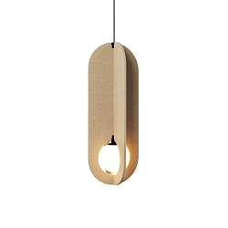 pendant luminaire SOLLI COCOON CEILING SUSP 1.0 IP20, sandstone dimmable