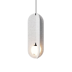 pendant luminaire SOLLI COCOON CEILING SUSP 1.0 IP20, grey, marble dimmable