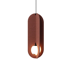pendant luminaire SOLLI COCOON CEILING SUSP 1.0 IP20, red dimmable