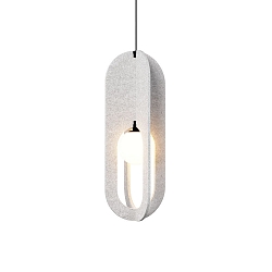 pendant luminaire SOLLI COCOON CEILING SUSP 2.0 IP20, grey, marble dimmable