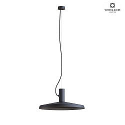 Pendant luminaire ROOMOR 1.0 PAR16, GU10, 250cm, deep black, with shade 4.0