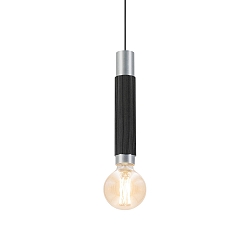 pendant luminaire TRACE CEILING SUSP 2.0 E27 IP20, aluminium, black matt dimmable