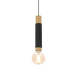 pendant luminaire TRACE CEILING SUSP 2.0 E27 IP20, champagner, black matt dimmable