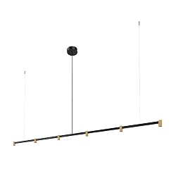 pendant luminaire TRACE CHANDELIER CEILING SUSP 2.0 IP20, champagner, black matt dimmable