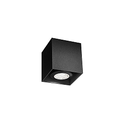 Apparecchio di superficie BOX MINI 1.0 Forma di cubo, rigido GU10 IP20, Nero dimmerabile
