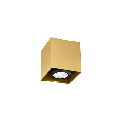 Apparecchio di superficie BOX MINI 1.0 Forma di cubo, rigido GU10 IP20, Oro dimmerabile
