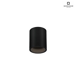 Downlight RAY MINI 1.0 Bas, cylindrique, version pour montage en surface IP20, noir mat gradable