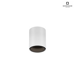 Downlight RAY MINI 1.0 Bas, cylindrique, version pour montage en surface IP20, blanc mat gradable