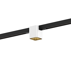 LED Schienenstrahler DOCUS ON STREX 1.0, 25�, 48V, 7W, 3000K, 470lm, IP20, Schiene schwarz / Leuchte wei�/gold