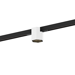 LED Schienenstrahler HEXO ON STREX 1.0, 25�, 48V, 7W, 2700K, 440lm, IP20, dimmbar, Schiene schwarz / Leuchte wei�/schwarz