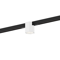 LED Schienenstrahler HEXO ON STREX 1.0, 25�, 48V, 7W, 3000K, 470lm, IP20, dimmbar, Schiene schwarz / Leuchte wei�