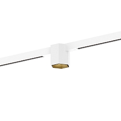 LED Schienenstrahler HEXO ON STREX 1.0, 25�, 48V, 7W, 3000K, 470lm, IP20, dimmbar, Schiene wei� / Leuchte wei�/gold