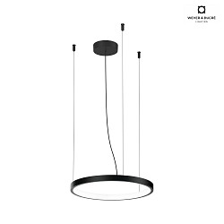 pendant luminaire KUJO 1.0 1-fold, ring shape IP20, black matt dimmable