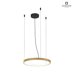 pendant luminaire KUJO 1.0 1-fold, ring shape IP20, champagner dimmable