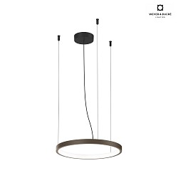 pendant luminaire KUJO 1.0 1-fold, ring shape IP20, bronze dimmable