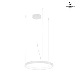 pendant luminaire KUJO 1.0 1-fold, ring shape IP20, white matt dimmable