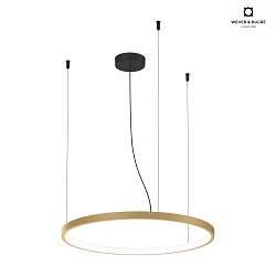 pendant luminaire KUJO 2.0 1-fold, ring shape IP20, champagner dimmable