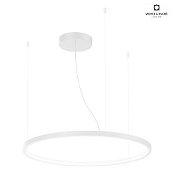 pendant luminaire KUJO 3.0 1-fold, ring shape IP20, white matt dimmable