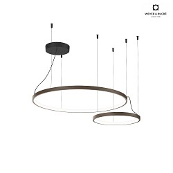 pendant luminaire KUJO 3.1 2-fold, ring shape IP20, bronze dimmable