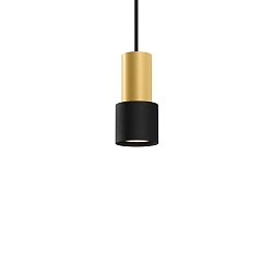 pendant luminaire ODREY CEILING SUSP 1.1 PAR16 GU10 IP20, gold, black matt 