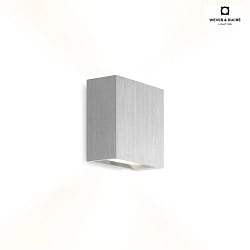 LED Wall luminaire CENTRAL 2.0, Up&Down, 8W 2700K, CRi >90, dimmable, aluminum brushed