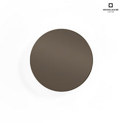 LED Wandleuchte MILES 2.0 ROUND, indirekt,  19cm, 8W 2700K, CRi >90, dimmbar, bronze