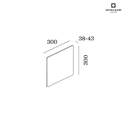 LED Wandleuchte MILES 3.0 CARR, indirekt, 30 x 30cm, 8W 3000K, CRi >90, dimmbar, schwarz